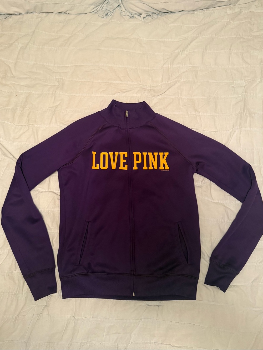 LOVE PINK LSU Purple Zip Up Jacket